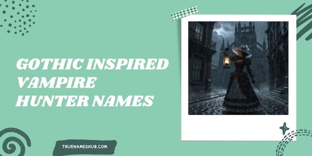 Gothic Inspired Vampire Hunter Names