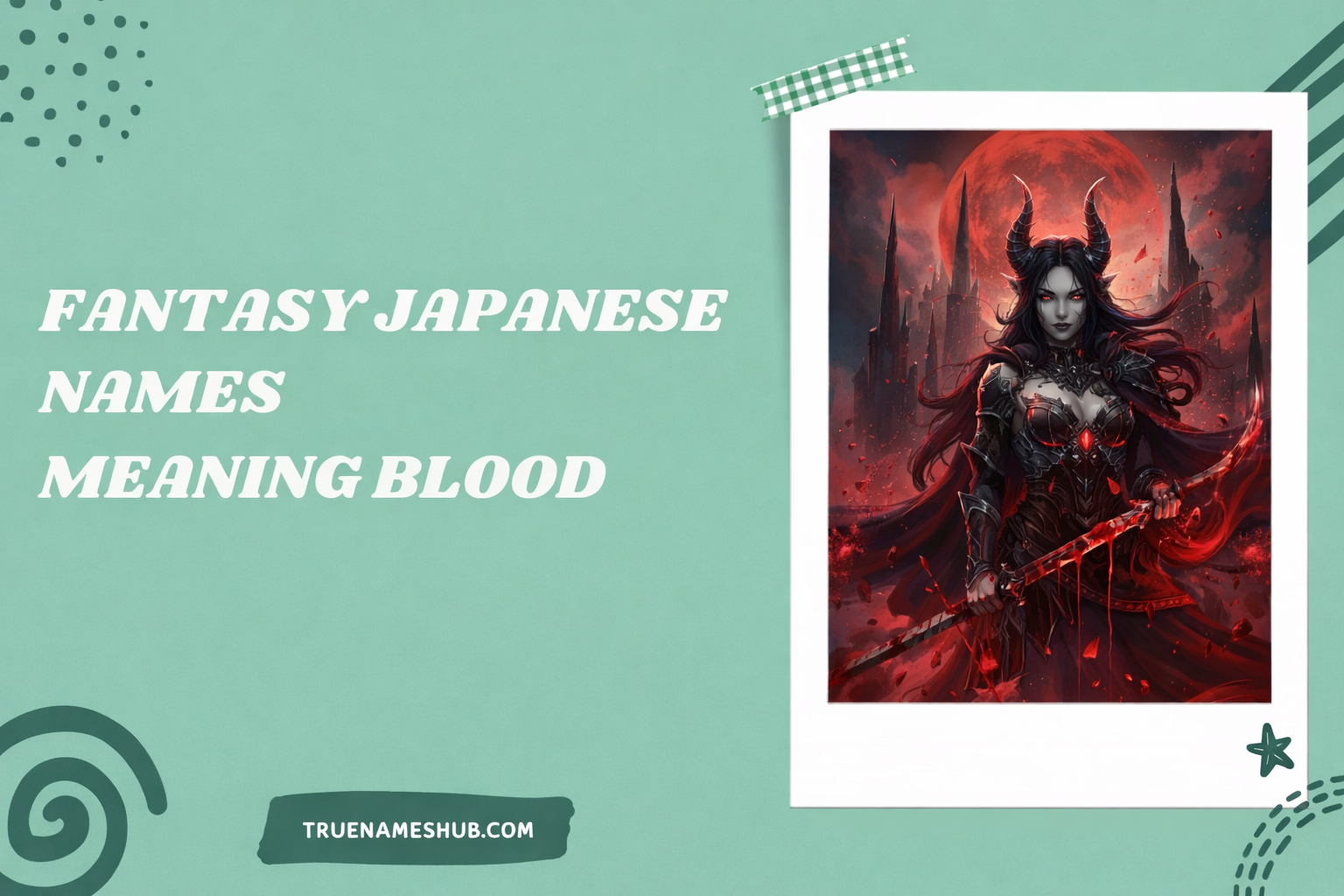 Fantasy Japanese Names Meaning Blood
