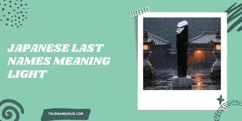 Japanese Last Names Meaning Light