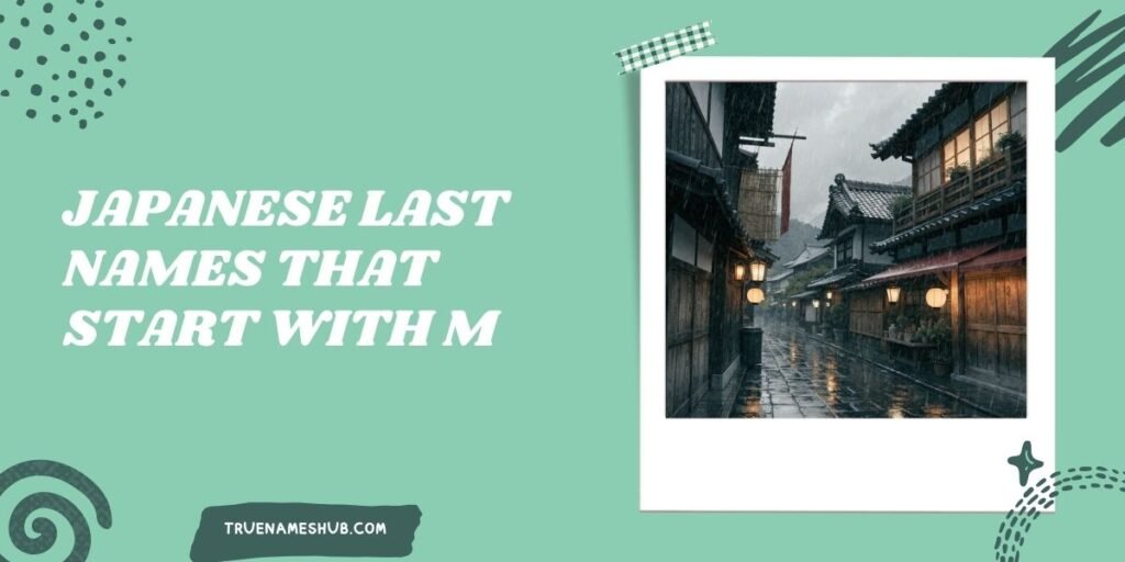 Japanese Last Names That Start With M