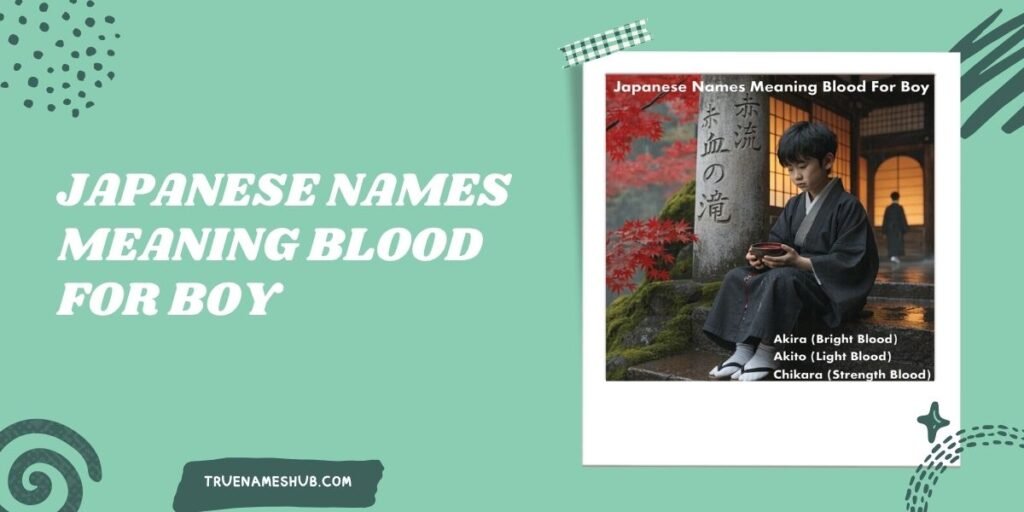 Japanese Names Meaning Blood For Boy
