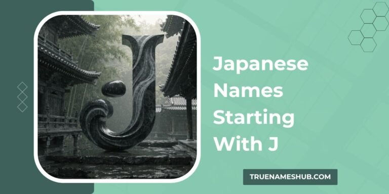 Japanese Names Starting With J