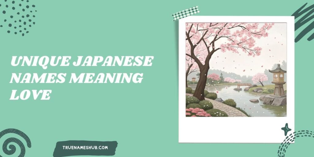 Unique Japanese Names Meaning Love