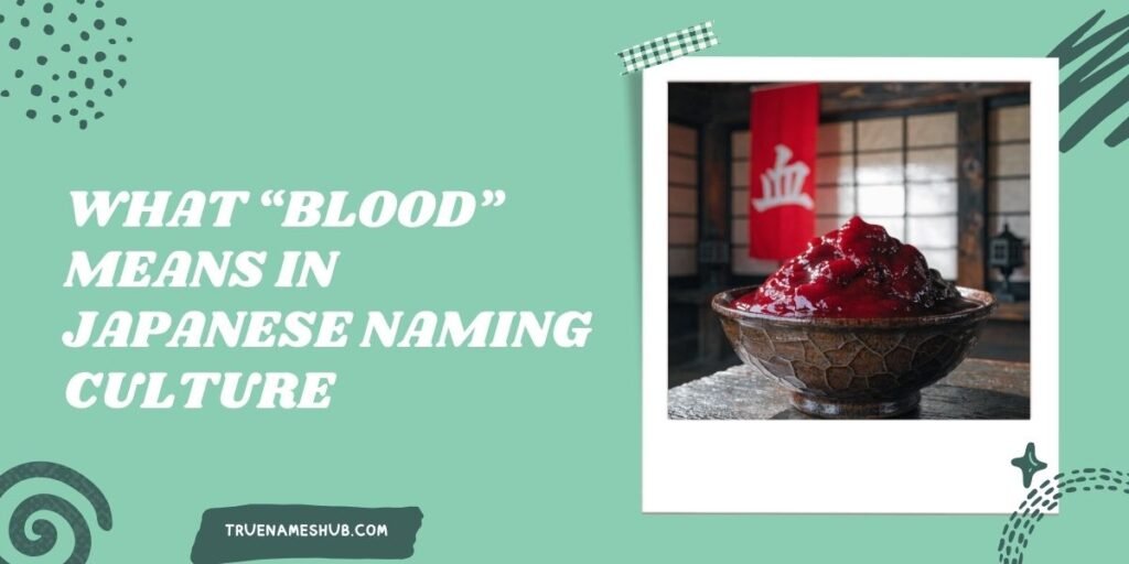 What “Blood” Means in Japanese Naming Culture