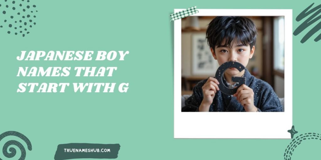Japanese Boy Names That Start With G