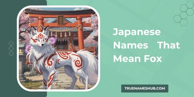 Japanese Names That Mean Fox