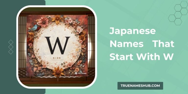 Japanese Names That Start With W