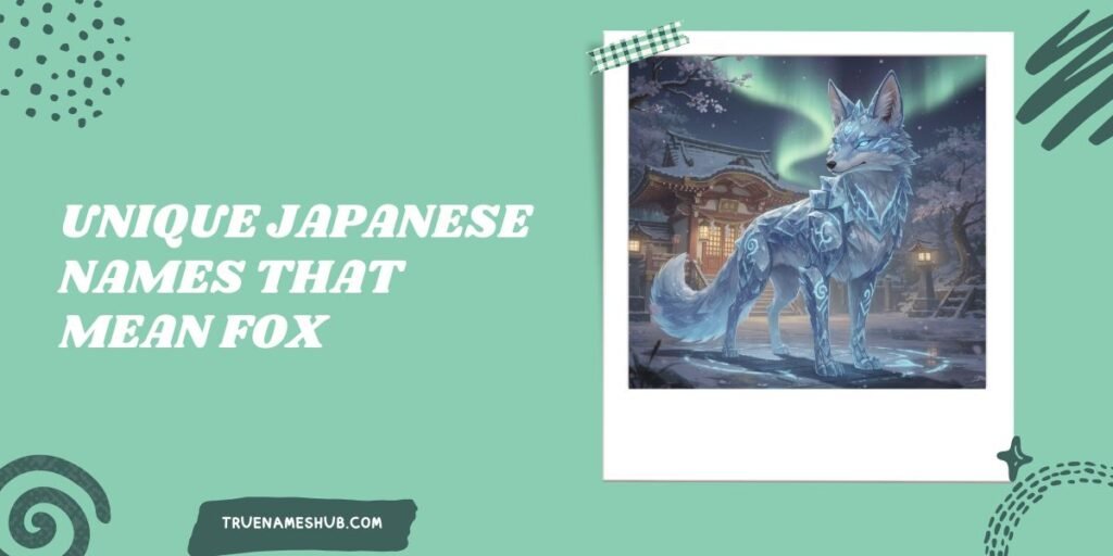 Unique Japanese Names That Mean Fox